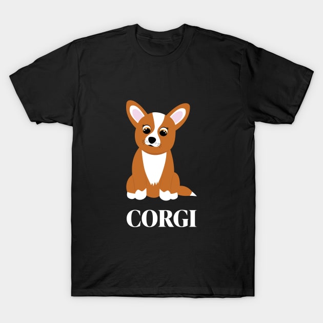 corgi T-Shirt by Ulka.art